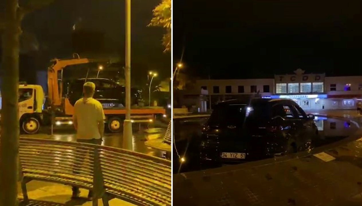 alkollu surucunun navigasyonla sinavi sus havuzuna girdi 9mvwdtA7