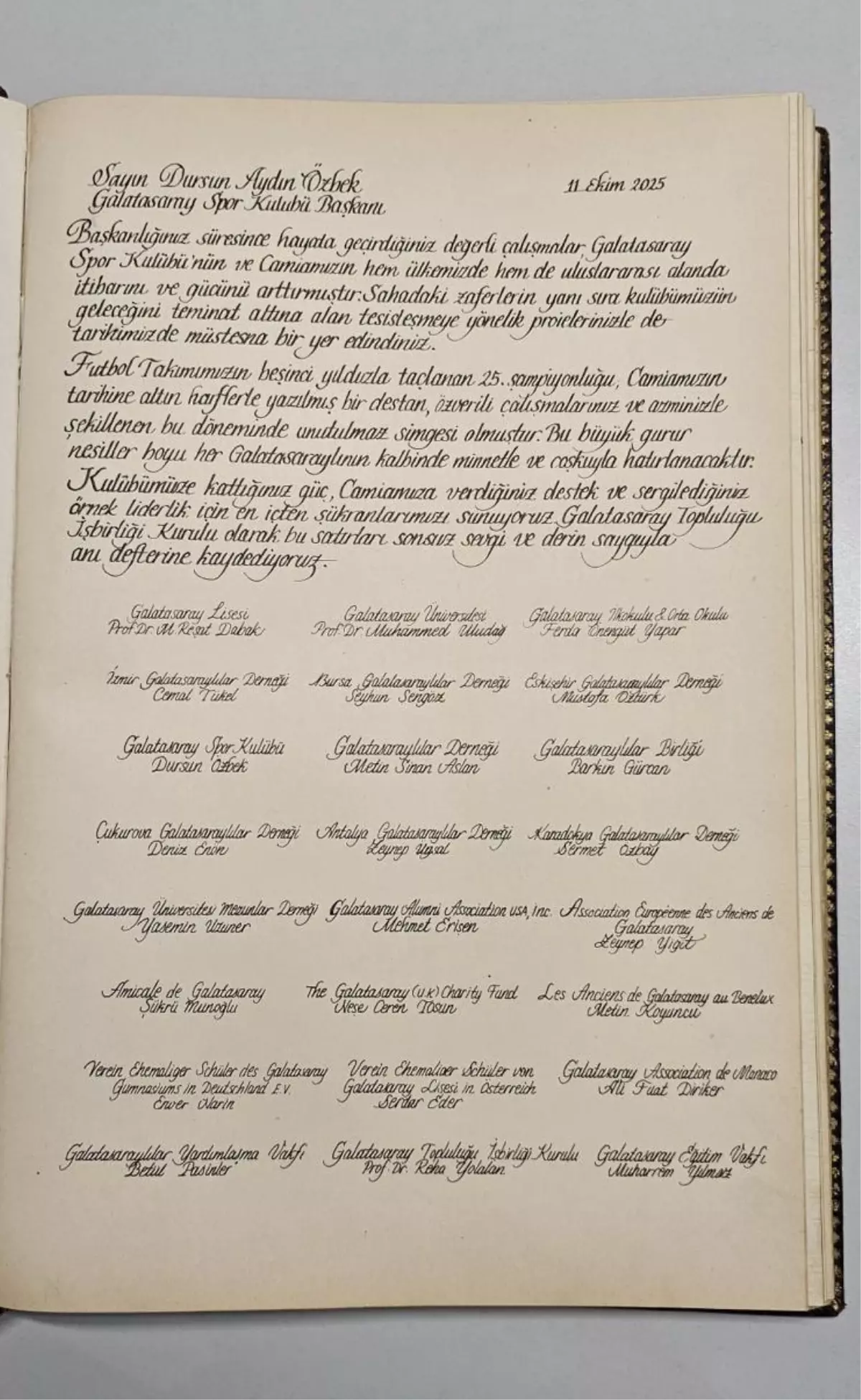 galatasaray lisesinden baskan ozbeke tesekkur yazisi QinmTTyU