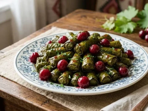 Saray mutfaginin meyveli saheseri zeytinyagli visneli yaprak sarma tarifi XzYgWRdy